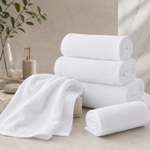 Toalla de Baño de Algodón Puro Blanco de Primera Calidad, 550 GSM, Ultra Suave, Gruesa, Altamente Absorbente y Duradera, Ideal para Hoteles, Spa y Resorts - Product Image 3