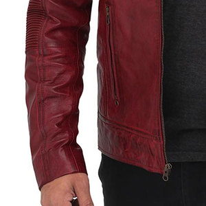 Pakistan Made ODM Service New Style High Quality Coated Leather Jacket for Men Stand Collar Hooded Varsity Autumn Customizable - Product Image 4