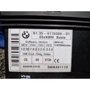 ECU และโมดูลคอมพิวเตอร์มือสองสำหรับรถยนต์ซีรีส์ 5 รุ่น 6135917606901 - Product Image 2