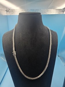 Chaîne tennis classique en argent 925 plaqué rhodium et moissanite, style hip-hop, luxe, cadeau d'anniversaire pour homme et femme - Product Image 2