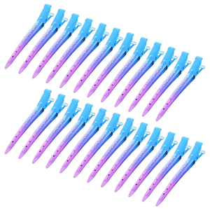 Premium Gradient Color Hairdresser Sectioning <b>Clips</b> Non-Slip Stainless Steel Duckbill <b>Hair</b> Pins Set for Salon <b>Hair</b> Styling Tools - Product Image 1