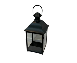 Venta al por Mayor de Faroles Portátiles de Metal y Vidrio de Calidad Perfecta con Acabado Negro Mate, Farol para Velas para el Hogar y Bodas - Product Image 2