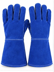Gants de soudage TIG MIG MUBASHAR PRO GRIP INTERNATIONAL en cuir de vachette avec doublure polaire, protection contre les éclaboussures de métal fondu - Product Image 1