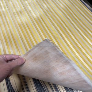 Panneau en contreplaqué décoratif teinté jaune rayé en cyprès Hinoki IRODORITAI, placage avec revêtement en uréthane, design japonais pour chambre à coucher - Product Image 3