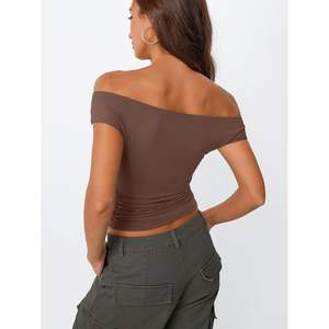 2025 foxa ชุดเดรสเปิดไหล่สองแถว2025ไซส์สำหรับผู้หญิงชุดเดรสเซ็กซี่น่ารักพร้อมเสื้อ Y2K ฤดูร้อน - Product Image 4