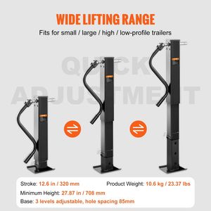 Cavalletto per Rimorchio con Maniglia, Capacità di Carico 12000 libbre, per RV e Rimorchi, Cavalletto di Trasmissione - Product Image 5