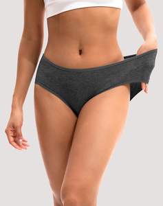 Braguitas Hipster Transpirables para Mujer, Tejido Suave de Punto Sólido, Cintura Flexible y Estable, Cobertura Completa, Comodidad Diaria, OEM ODM - Product Image 3