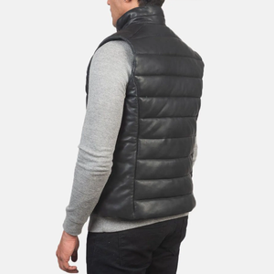 Bubble <b>Jacket</b> Slim Sleeveless Polyester/Cotton Cotton Filled Unisex <b>Summer</b> Wholesale ODM Custom Brand <b>Lightweight</b> 140g Fabric - Product Image 4