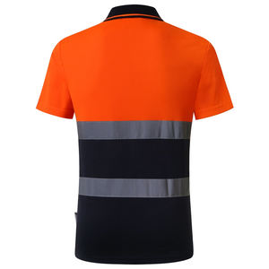 Camiseta Polo de Trabajo de Alta Visibilidad para Hombre, Transpirable, Impermeable, Fluorescente, Térmica, de Manga Corta, Ropa de Protección para Verano - Product Image 3
