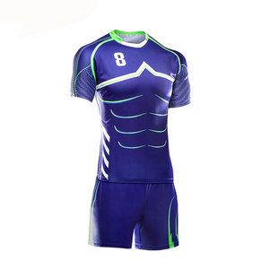 Ensemble de maillot de football pour homme, violet et vert, manches courtes, impression sublimée, tissu respirant, coupe ajustée, vêtements de sport pour toutes les saisons, uniforme sportif pour adulte - Product Image 2