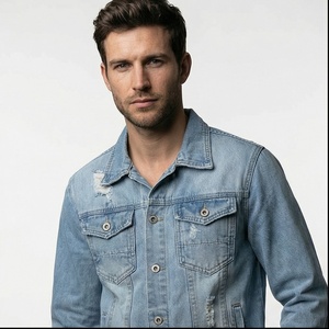 Custom Tie And Dye Demin Jeans Chaquetas Hombres Marca Vintage Denim Chaqueta Botón Chaqueta a prueba de viento para mujeres y hombres - Product Image 1