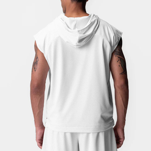 Débardeurs de sport imprimés pour hommes, sans manches, coupe athlétique, faible MOQ, vente en gros, tissu doux et respirant, perlage professionnel - Product Image 3