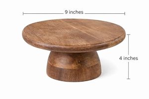 Base Giratoria Redonda para Tartas de Madera, Plato Antideslizante para Hornear, Herramienta de Repostería para Exhibición en Casa o Panadería - Product Image 2