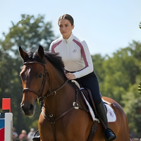 T-shirt de base à manches longues pour l'équitation pour femmes avec maille intégrée