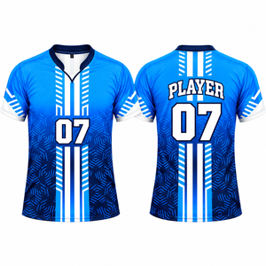 Maillot d'échauffement de volley-ball personnalisé par sublimation pour hommes – T-shirt d'entraînement pré-jeu respirant et personnalisable – Vêtements de sport OEM ODM - Product Image 1