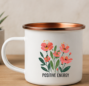 Premium Light Blue <b>Powder</b> Coated <b>Copper</b> Moscow Mule Mug Luxury Custom Inspirational Floral Gift Beer Stein Heavy Duty - Product Image 5