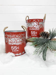 Seau en étain de haute qualité avec poignée Design attrayant en métal de qualité supérieure parfait pour Pâques Halloween décor à la maison fournitures décoratives - Product Image 2