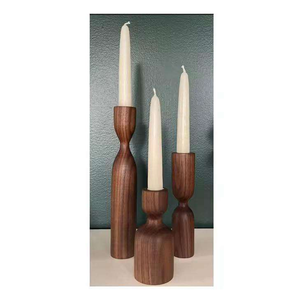 Candelabro Decorativo de Madera Antigua Ecológica para Mesa de Comedor, Portavelas Elegante para Decoración Navideña y del Hogar, Decoración para Ramadán - Product Image 4