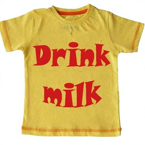 T-shirt 100% coton pour enfants, vêtement 1 pièce, produits organiques de haute qualité, tenue intelligente et pas cher, vente en gros - Product Image 1