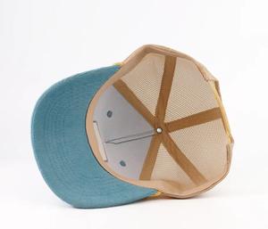 Casquette Snapback Rétro Bleue en Maille avec Broderie Artistique Premium sur le Devant, Réglable, Unisexe, pour Activités Estivales en Plein Air - Product Image 3