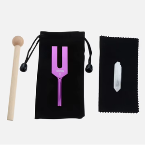 1x ensemble de diapasons violets pour réparation du DNA, guérison, vibration, thérapie sonore, méditation - Product Image 1