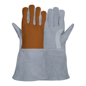 Guantes de Soldadura TIG de Cuero de Vaca y Cabra de Alta Resistencia, Guantes de Seguridad Industrial de Algodón Resistentes al Calor y Chispas - Product Image 6