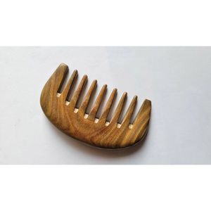 Peine para el Cabello de Madera de Neem Natural Hecho a Mano, Antiestático, para el Cuidado Diario del Cabello, Desenredante, Hecho de Bambú - Product Image 4