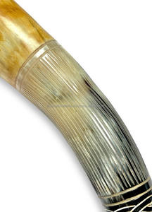 Corne d'bufflonne artisanale authentique polie en matériau naturel pour un son clair et puissant, idéale pour les rituels culturels et les festivals - Product Image 3