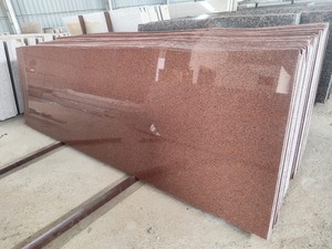 Dalles de granit brun cerise de qualité supérieure, pierre naturelle, surface polie, pour cuisine, salle de bain, revêtement mural, disponible à la vente - Product Image 1