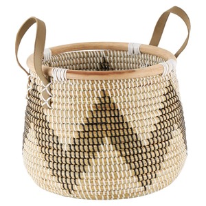 Set of 2 Seagrass <b>Baskets</b> with Wicker Rims Handmade <b>Storage</b> <b>Basket</b> Wholesale eco-friendly Made in Vietnam - Product Image 5