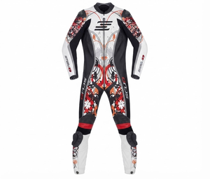 Combinaison de course professionnelle pour homme en cuir de vache/crocodile véritable, 1 pièce, avec protection CE niveau 2, sur mesure - Product Image 1