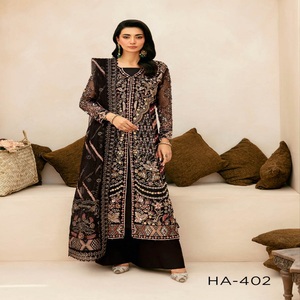 Vestidos de novia de organza bordados de 3 piezas Ramsha para mujer, colección de diseñadores pakistaníes para bodas indias pakistaníes - Product Image 1