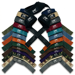 Correas de Levantamiento de Pesas de Nailon Deportivo Hechas a Medida, con Agarre de Silicona Personalizado y Soporte Acolchado para Muñeca, para Entrenamiento con Pesas y Gimnasio - Product Image 1
