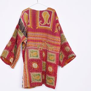 La última chaqueta de kimono Kantha Vintage para mujer, ropa tejida con estampado Floral hecho a mano de algodón, logotipo transpirable, ecológico, nuevo - Product Image 3