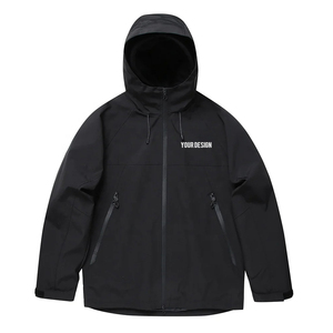 Blouson matelassé à capuche pour homme, imperméable, en polyester, fermeture éclair, style sportif, pour l'hiver, avec logo frontal, design personnalisé 2026 - Product Image 4