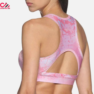 Sujetador Deportivo Sin Costuras de Alta Sujeción con Diseño Sublimado y Logotipo Personalizado de Calidad Premium 2026 para Mujer - Product Image 3