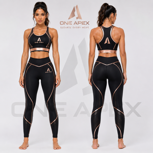 Ensemble de yoga sans couture pour femmes, leggings de sport taille haute, soutien-gorge de sport, vêtements de fitness, vêtements d'entraînement - Product Image 3