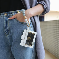 Bracelet porte-clés en cuir PU pour femme, très demandé, de haute qualité, tendance, avec porte-cartes et portefeuille