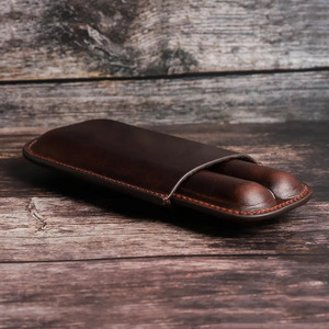 Étui à cigares en cuir de luxe avec coupe-cigares, idéal pour les voyages d'affaires, les cadeaux d'entreprise et le rangement de cigares haut de gamme à prix raisonnable - Product Image 2