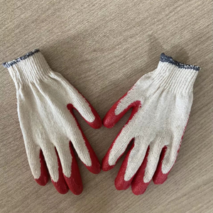 ถุงมือยางเคลือบหลายสีแบบเวียดนาม ป้องกันการบาด ป้องกันการลื่น ใช้ซ้ำได้ ถุงมือถักเคลือบยางลาเท็กซ์ผสมฝ้าย 10 คู่ สำหรับทำสวน ป้องกันมือ - Product Image 1