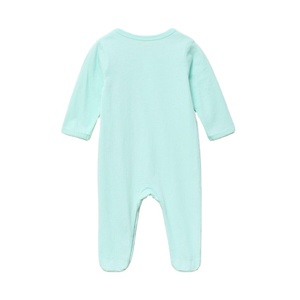 Pijama de Algodón de Manga Larga para Bebé, Suave y Cálido, Color Verde Turquesa, Mono para Bebé, Transpirable y Cómodo, Conjunto de Pijama para Recién Nacido - Product Image 3