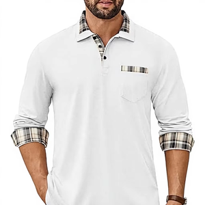 Vêtements décontractés pour chemises, entièrement personnalisables pour les propriétaires de marques, faible MOQ, délai de livraison rapide, fournisseur fabricant, polyester tricoté uni - Product Image 1