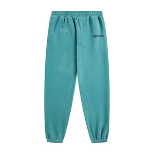 Men's Blue Woolen Polyester/Cotton Lightweight Eco-friendly Sporty Windproof Sweatpants Elastic Waist Casual Joggers Pockets - Product Image 1