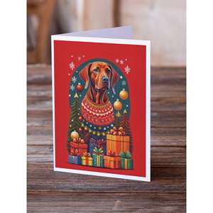 Vizsla Lunatique A7 Taille 5x7 Cartes Vierge Paquet de 8 Cartes de Voeux de Noël de Vacances avec Enveloppes - Product Image 2