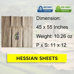 Láminas de tela de arpillera de 45x55 pulgadas y 10.26 oz, 100% ecológicas, tela de yute sostenible, proveedor mayorista Goodman Global Bangladesh - Product Image 2