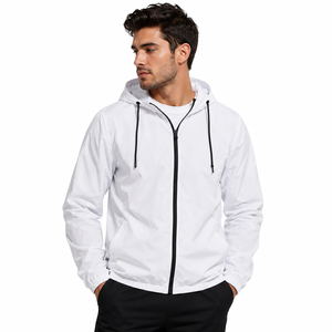 Veste coupe-vent imperméable unisexe à capuche avec logo frontal, style personnalisé, fermeture éclair, pour homme, randonnée en montagne, ski, pluie, par tous les temps - Product Image 4