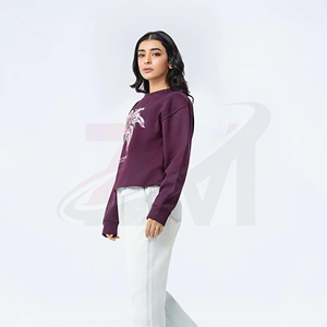 Sudadera de punto con estampado floral para mujer, cuello redondo, manga larga, informal, transpirable, para otoño - Product Image 5
