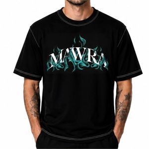 Custom Men Graphic Number 11 T <b>Shirt</b> High Quality Digital Print Teal Fire <b>Flame</b> Drop Shoulder Casual Streetwear Cotton Tee <b>Shirt</b> - Product Image 1