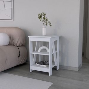 Tavolo Console Bianco Rossville per Soggiorno, Elegante Tavolino d'Appoggio per Arredamento Casa - Product Image 4