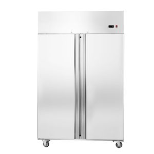 Congelatore verticale in acciaio inossidabile da 44,21 piedi cubi con 2 porte e sbrinamento automatico - 54,4 pollici di larghezza - Product Image 1